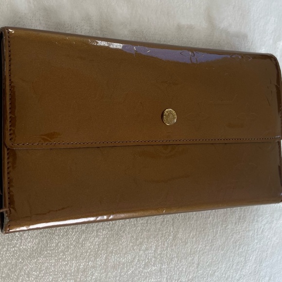 PROJECT Wallet! Auth Louis Vuitton Vernis Wallet, Caramel Color - Picture 3 of 13